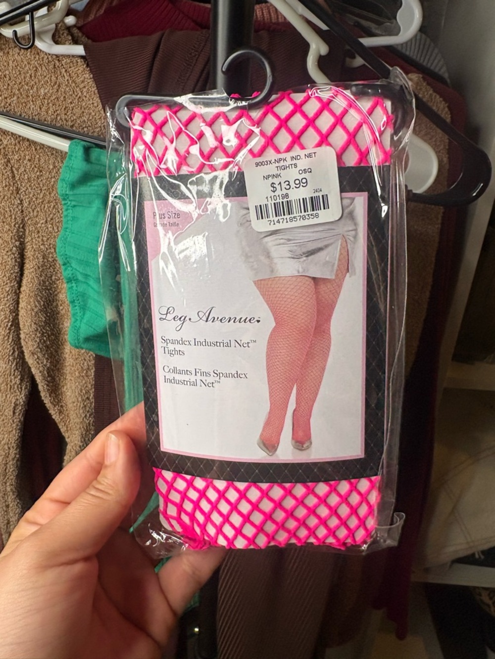 Leg Avenue Neon Pink Fishnet Tights